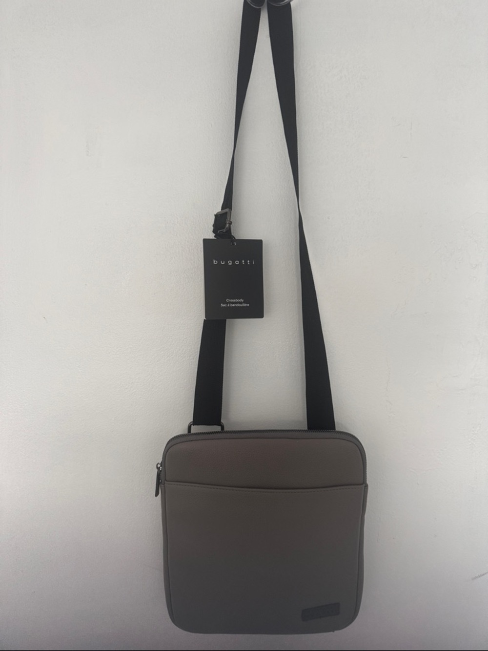 Bugatti Men's Messenger Bag in Taupe with Black Strap